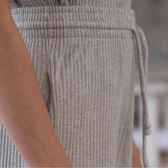 Baserange Rib Sweaptants in Grey Melange - Picture 4 of 13